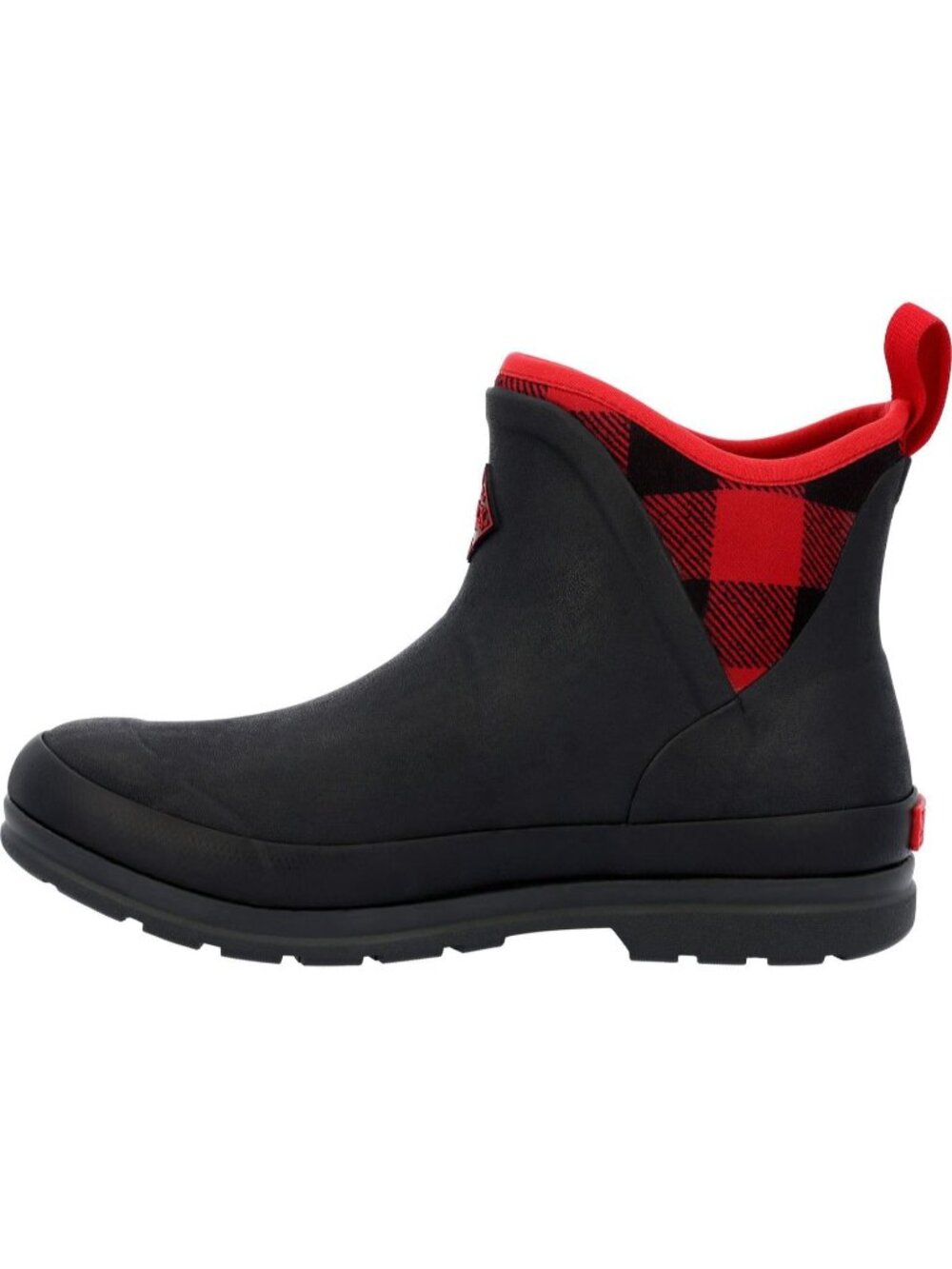 🆕Women's Black Red Muck Boot Originals Ankle Boots Plaid Duck Rain Shoes